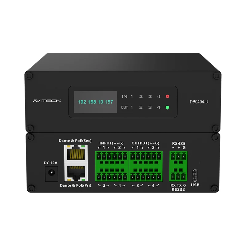 Was macht die Dante 4 in 4 Out Network Audio Processor Box für moderne Audiosysteme unverzichtbar?