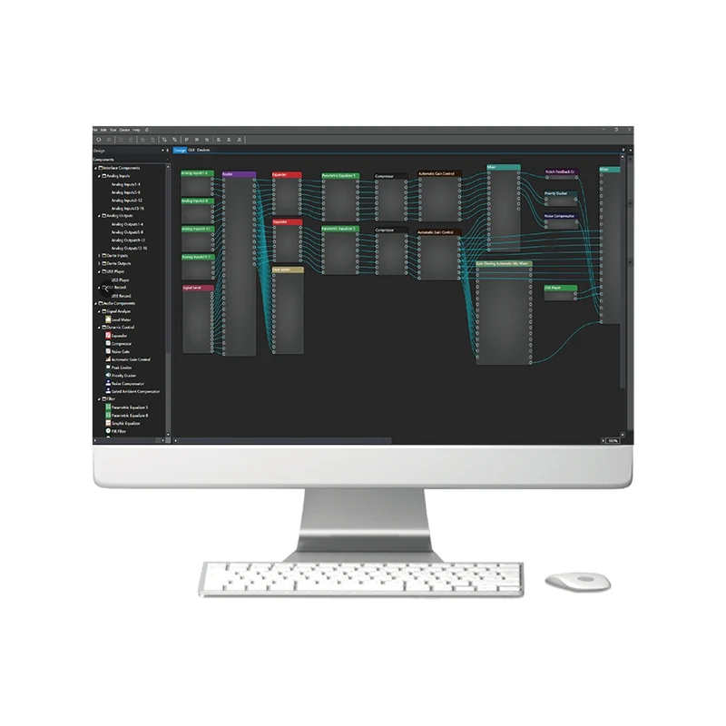 Dante 64 in 64 Out DSP-Netzwerk-Audioprozessor mit offener Architektur