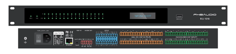 MU-1616 16*16 Dante Network Audio DSP-Prozessor